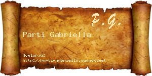 Parti Gabriella névjegykártya